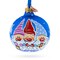 Joyful Trio of Gnomes Glass Ball Christmas Ornament 3.25 Inches